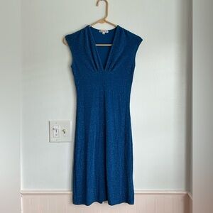 NEW Vintage 90’s Y2K Blue Metallic Dress Heart and Soul